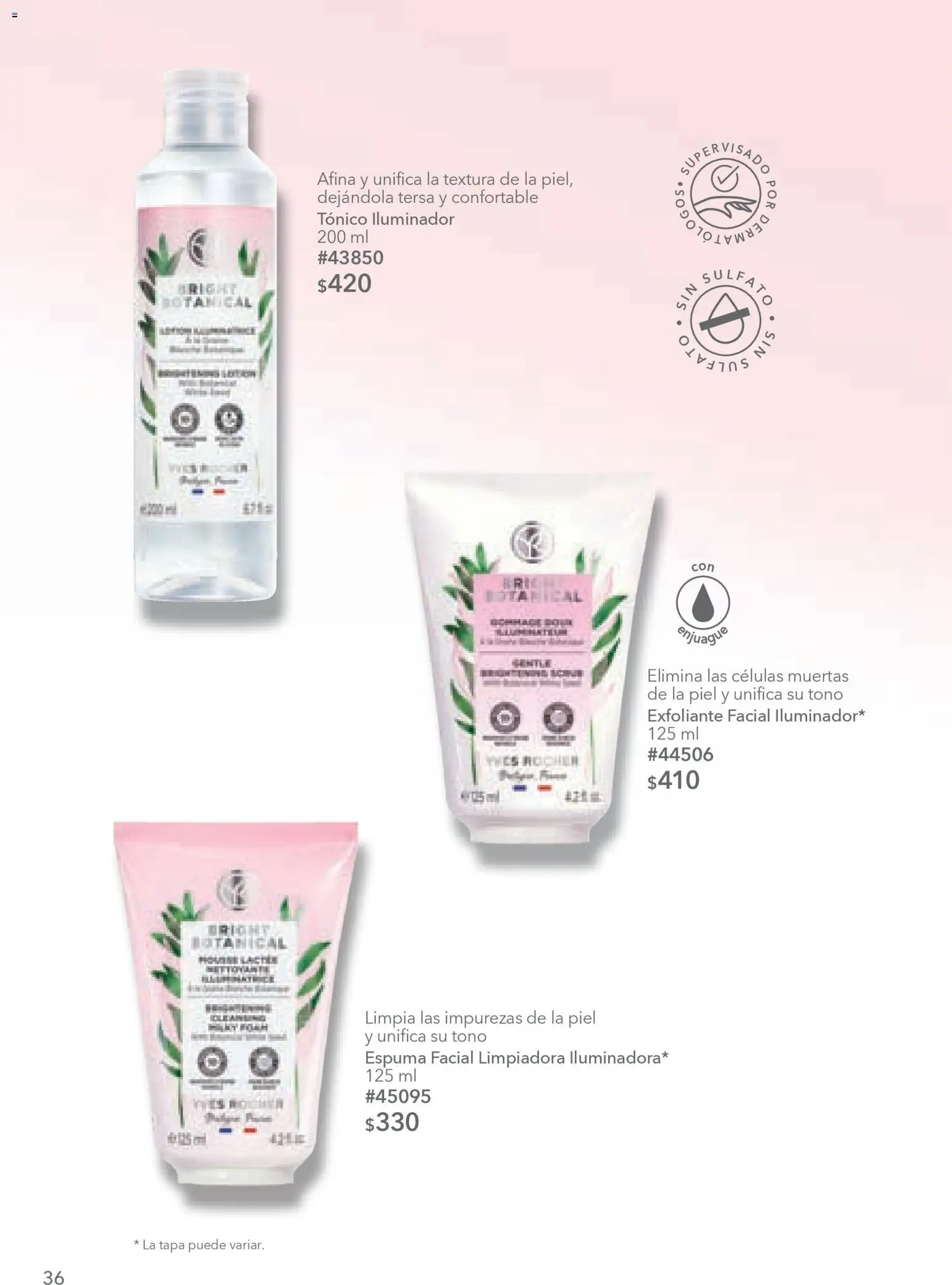 Nuevas ofertas de Yves Rocher válidas en toda la República Mexicana desde el 30.12.2025. ¡Encuentra las mejores ofertas en Yves Rocher campaña 1 2026! | Página: 36 | Productos: Iluminador, Exfoliante facial, Espuma