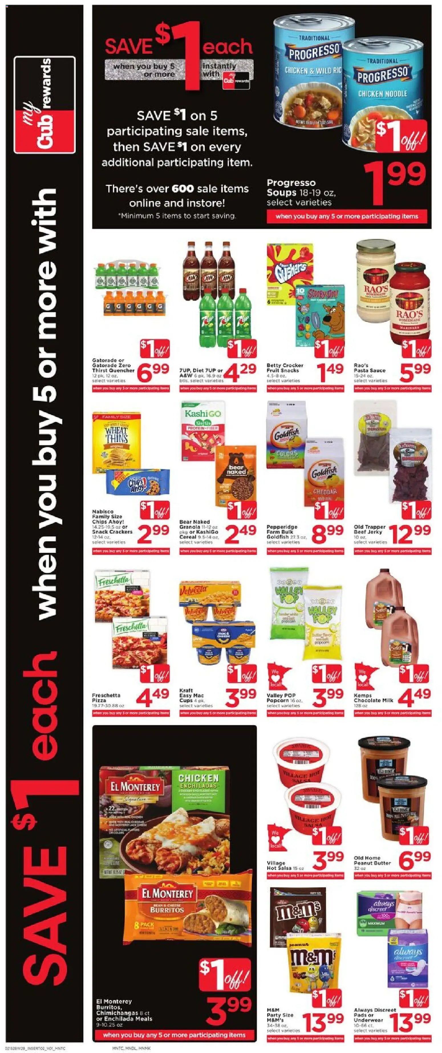 Cub Foods Weekly Ad - valid from 15.02.2026 | Page: 6 | Products: Milk, Pizza, Beef, Pasta