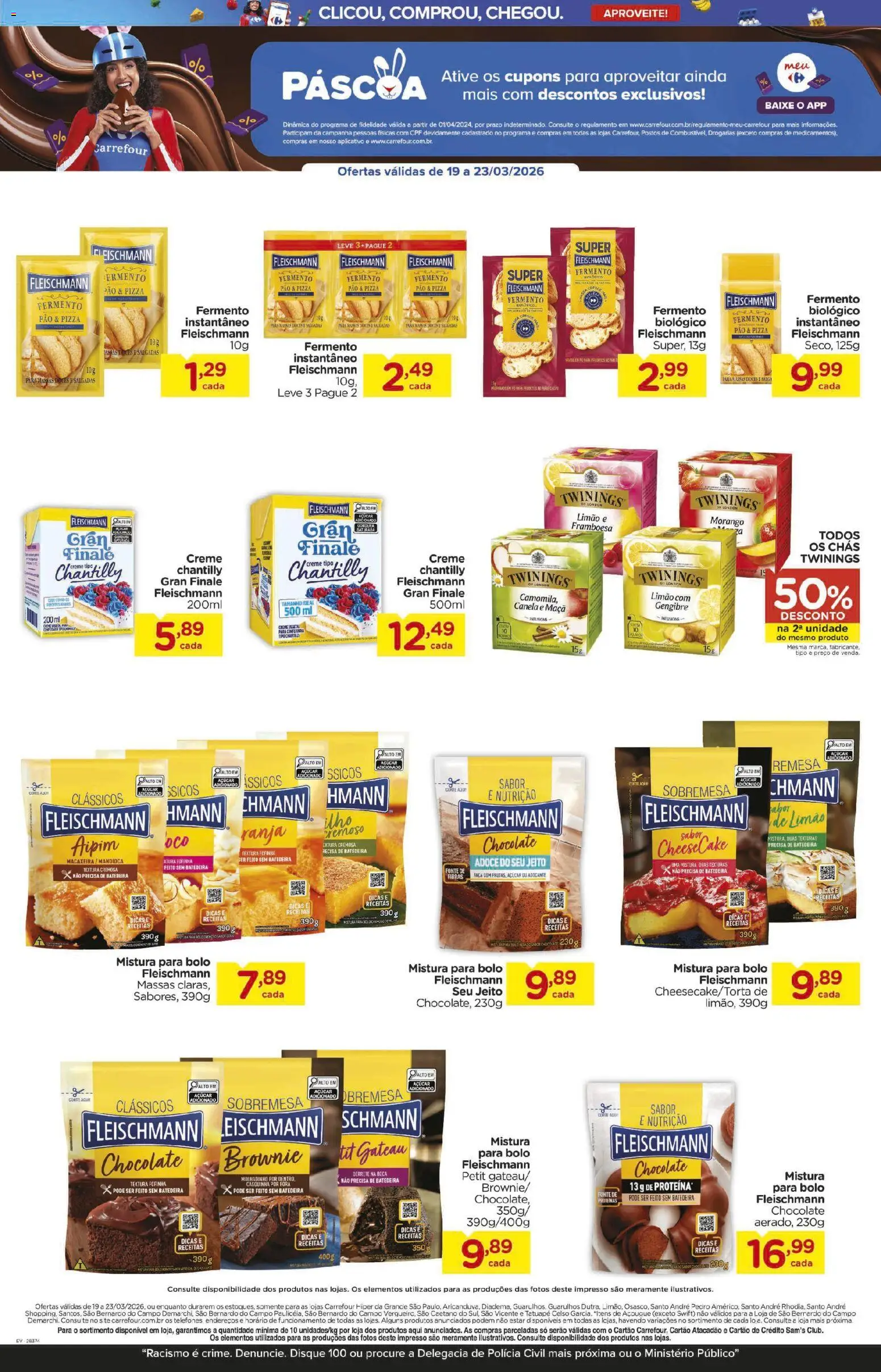 Carrefour Folheto - válido de 19.03.2026 | Página: 7 | Produtos: Batedeira, Pão, Chocolate, Bolo