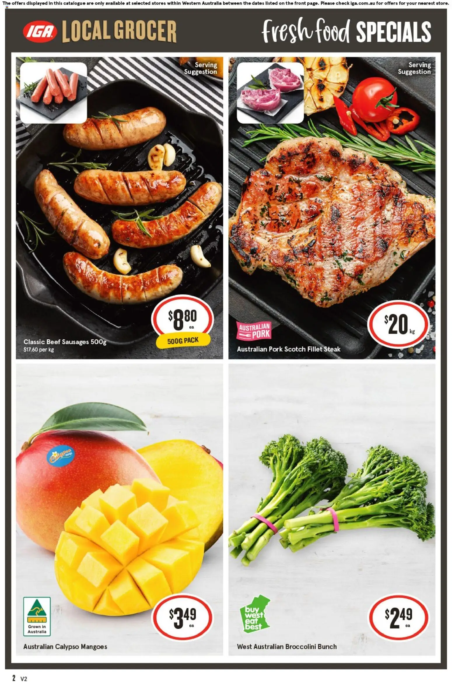 IGA catalogue - valid from 26.11.2025 | Page: 2 | Products: Pork, Beef, Steak, Scotch