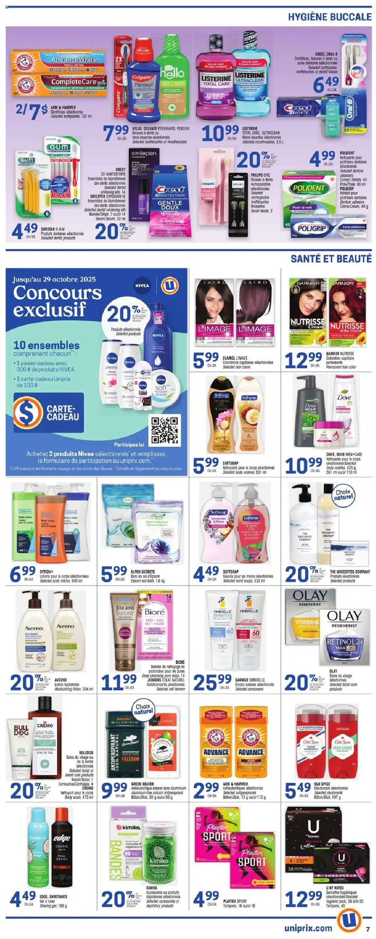 Uniprix flyer valid from 23.10.2025 | Page: 6 | Products: Hair color, Body lotion, Body wash, Antiperspirant