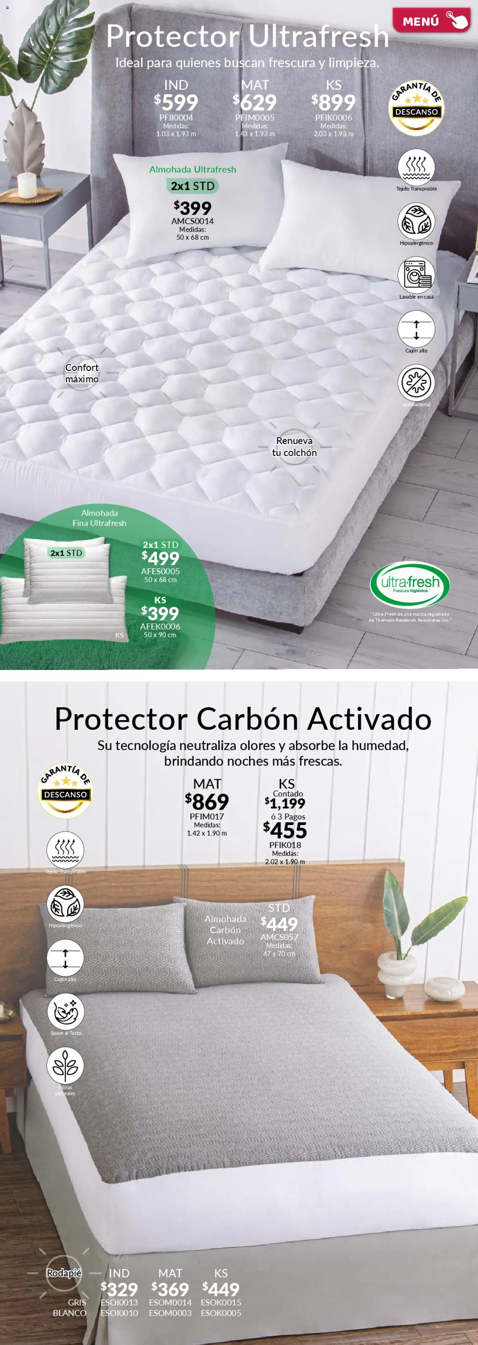 Nuevas ofertas de Colchas Concord válidas en toda la República Mexicana desde el 01.02.2026. ¡Encuentra las mejores ofertas en Colchas Concord catálogo! | Página: 106 | Productos: Colchón, Almohada