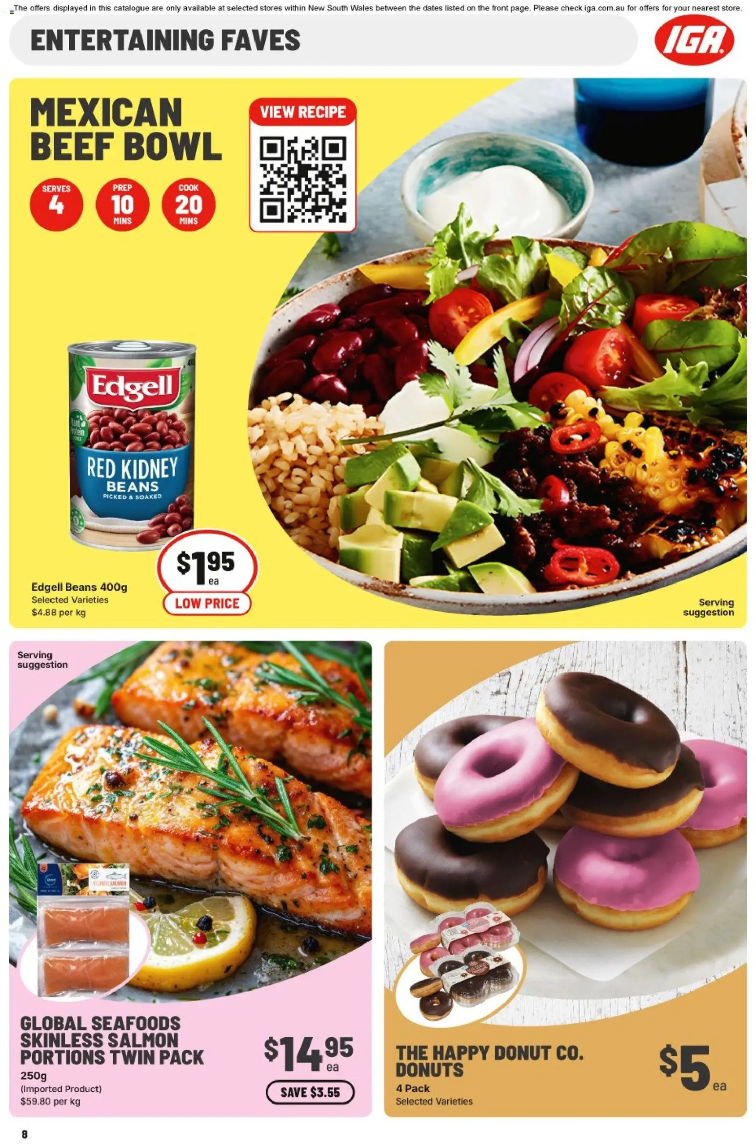 IGA catalogue - valid from 07.01.2026 | Page: 11 | Products: Donuts, Beef, Salmon