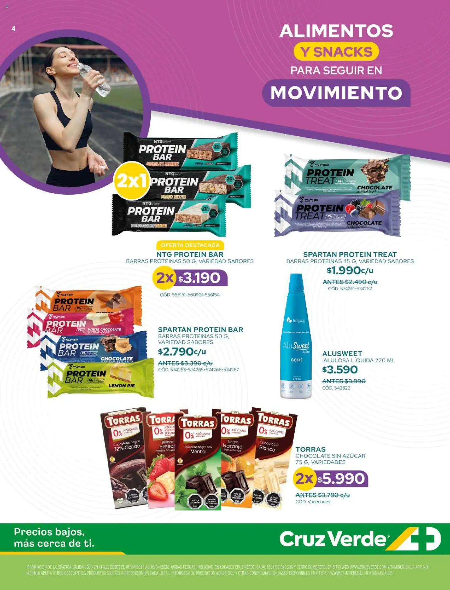 Cruz Verde - Bebestibles y Snacks │ válido desde el 01.04.2026 | Página: 4 | Productos: Cacao, Chocolate, Azucar