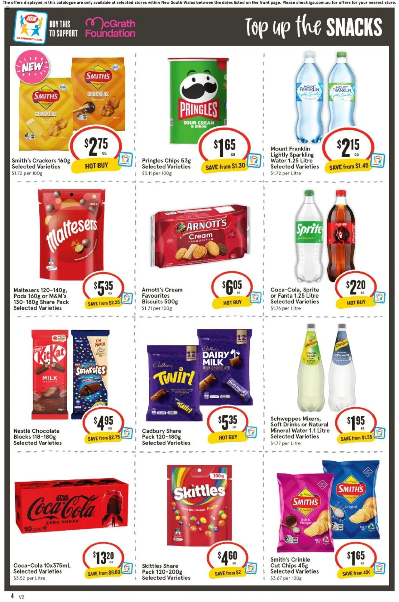 IGA catalogue - valid from 10.09.2025 | Page: 5 | Products: Chips, Biscuits, Soft drinks, Vinegar