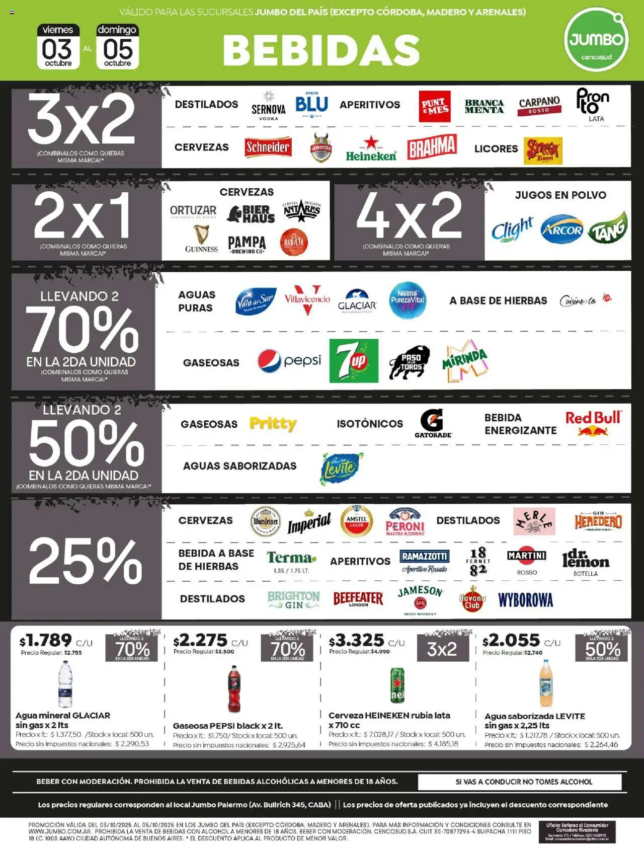 Jumbo - Ofertas │ válido desde el 03.10.2025 | Página: 5 | Productos: Vodka, Botella, Gin, Agua