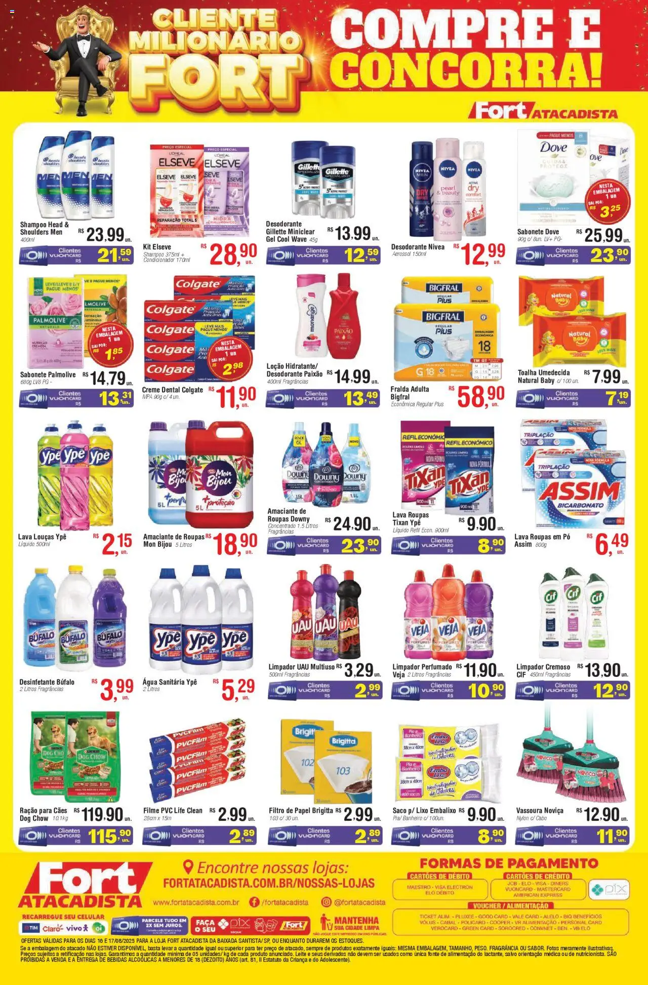 Fort Atacadista Folheto - válido de 16.08.2025 | Página: 4 | Produtos: Shampoo, Pó, Cabo, Água sanitária