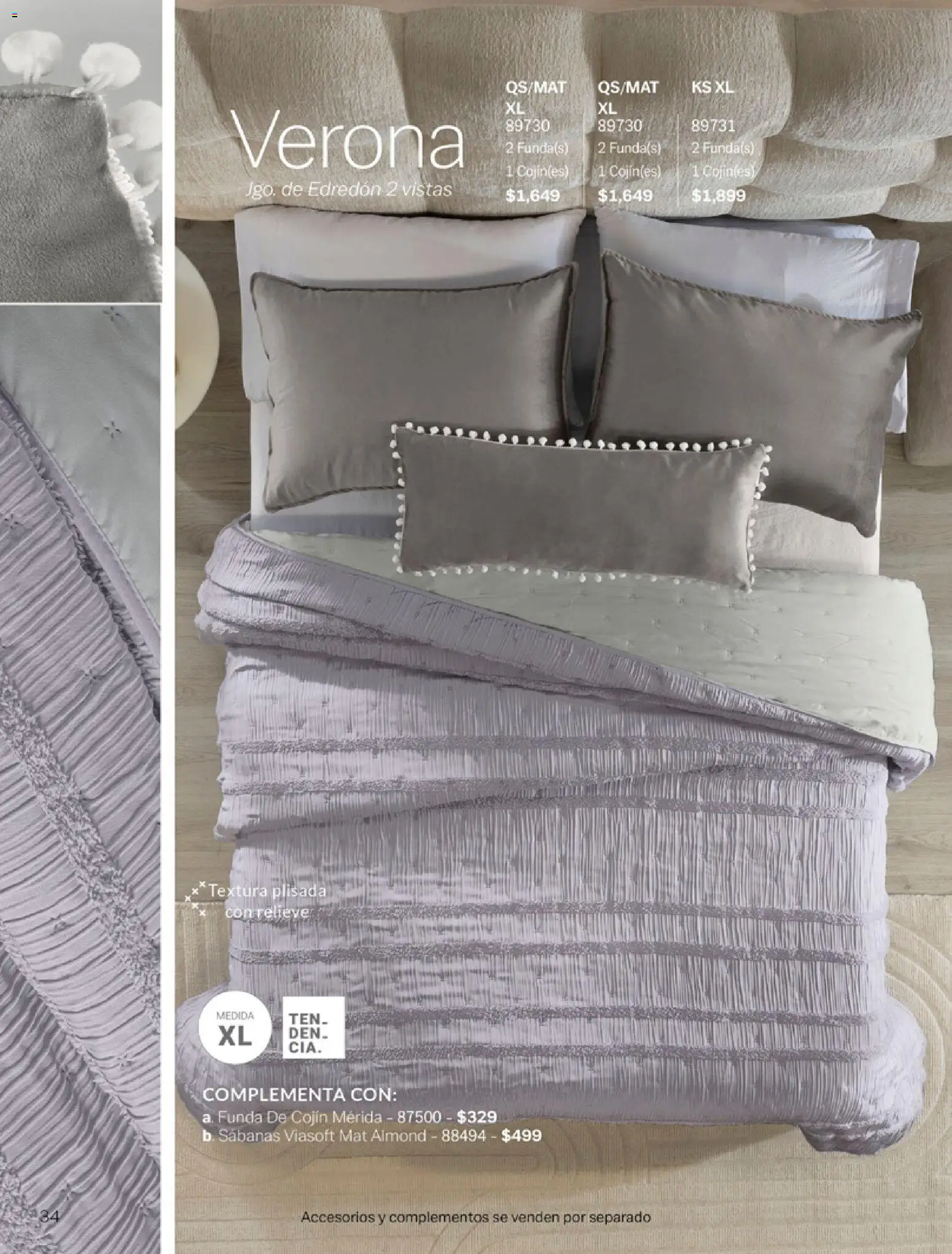 Nuevas ofertas de Vianney válidas en toda la República Mexicana desde el 06.03.2026. ¡Encuentra las mejores ofertas en Vianney catálogo Tu hogar, nuestra pasión! | Página: 36 | Productos: Funda, Sabanas