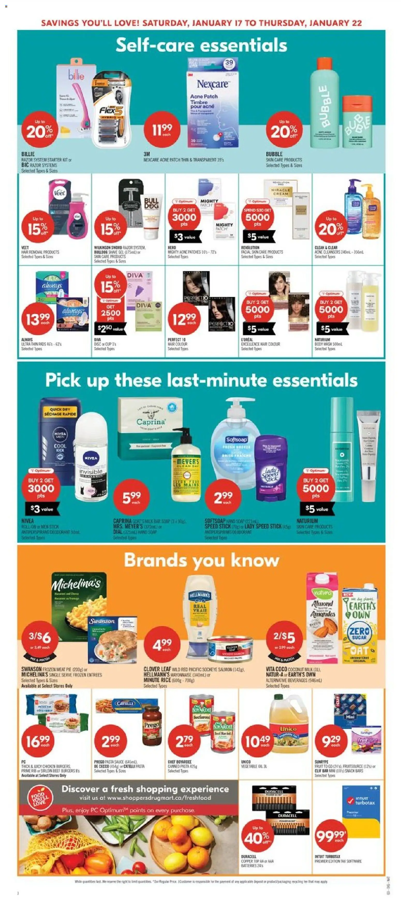 Shoppers flyer valid from 16.01.2026 | Page: 16 | Products: Beef, Soap, Body wash, Chicken