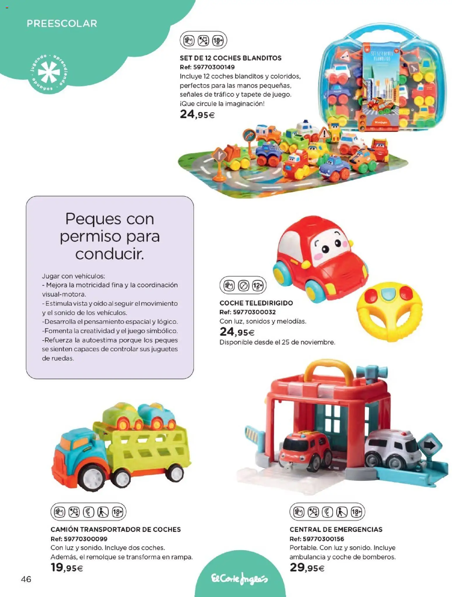 Nuevas ofertas de El Corte Inglés válidas en toda la República Mexicana desde el 27.10.2025. ¡Encuentra las mejores ofertas en El Corte Inglés catálogo Juguetes! | Página: 46 | Productos: Juego, Tapete