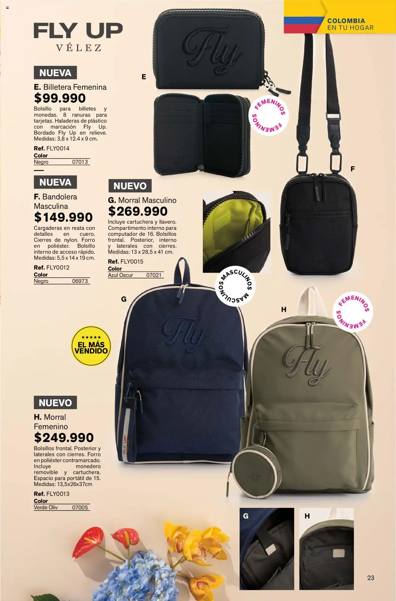 Leonisa revista - valida desde el 24.06.2025 | Página: 23 | Productos: Billetera, Monedero, Computador, Morral
