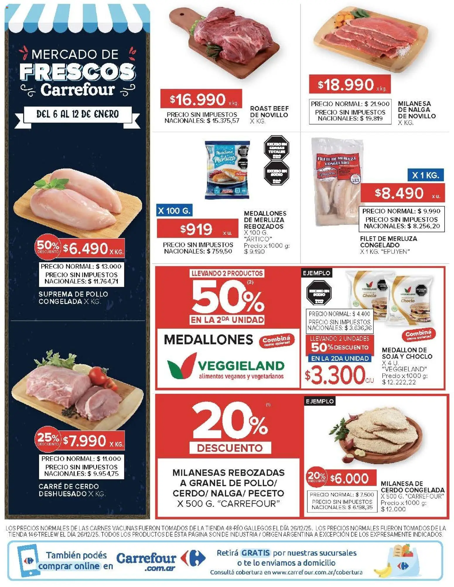 Carrefour Market catálogo │ válido desde el 06.01.2026 | Página: 15 | Productos: Pollo, Milanesa, Cerdo, Té