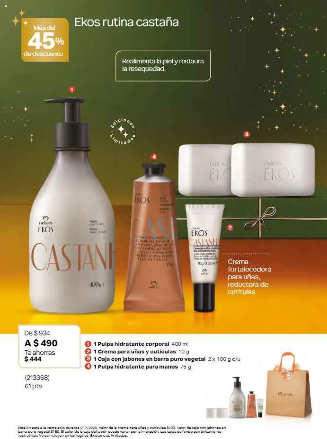 Nuevas ofertas de Natura válidas en toda la República Mexicana desde el 22.11.2025. ¡Encuentra las mejores ofertas en Natura campaña 17 2025! | Página: 41 | Productos: Crema, Barra, Té, Jabón