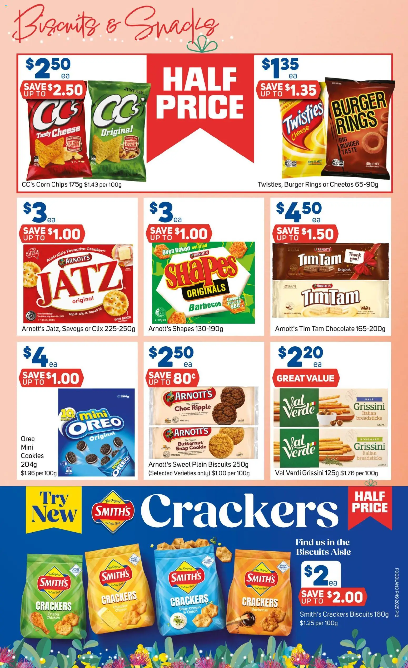Foodland catalogue - valid from 03.12.2025 | Page: 18 | Products: Crackers, Sour cream, Cream, Salt