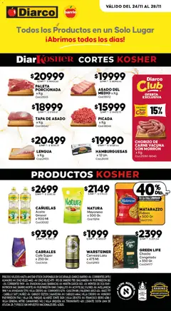 Vista previa Diarco - Ofertas Kosher válido desde el 24.11.2025