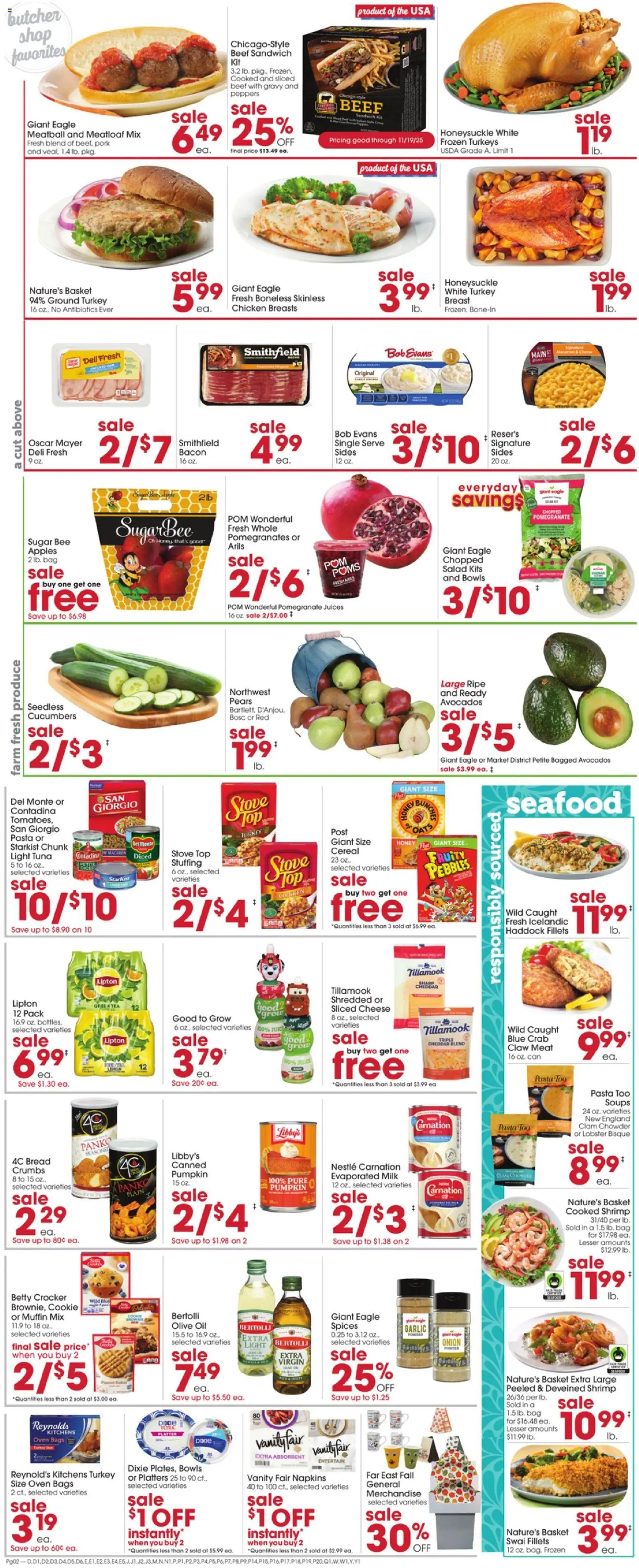 Giant Eagle Weekly Ad - valid from 06.11.2025 | Page: 2 | Products: Cheese, Spices, Pumpkin, Muffin