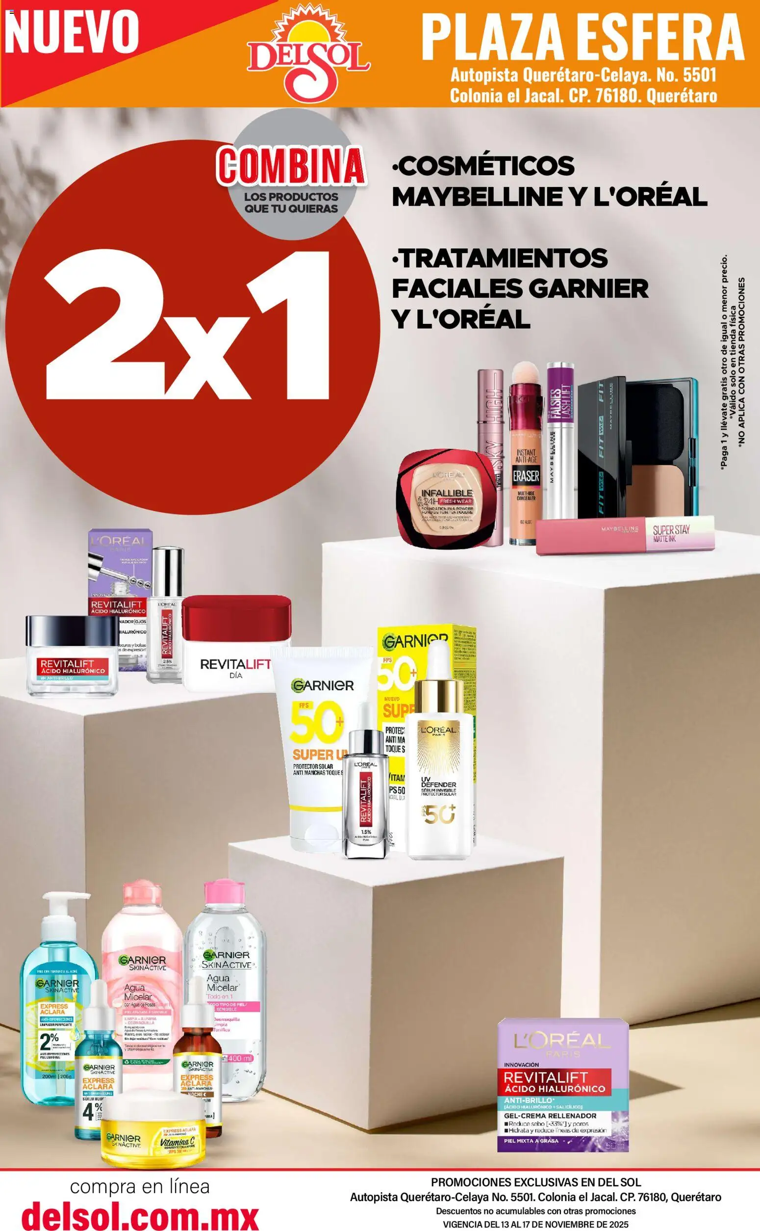 Nuevas ofertas de Del Sol y Woolworth válidas en toda la República Mexicana desde el 13.11.2025. ¡Encuentra las mejores ofertas en Del Sol y Woolworth catálogo Apertura Querétaro Esfera 1201! | Página: 7 | Productos: Serum, Agua, Limpiador, Protector solar