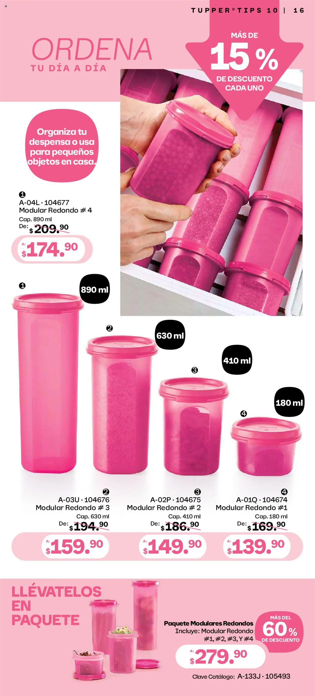 Nuevas ofertas de Tupperware válidas en toda la República Mexicana desde el 08.09.2025. ¡Encuentra las mejores ofertas en Tupperware - Catálogo! | Página: 16 | Productos: Tupper, Modular, Despensa