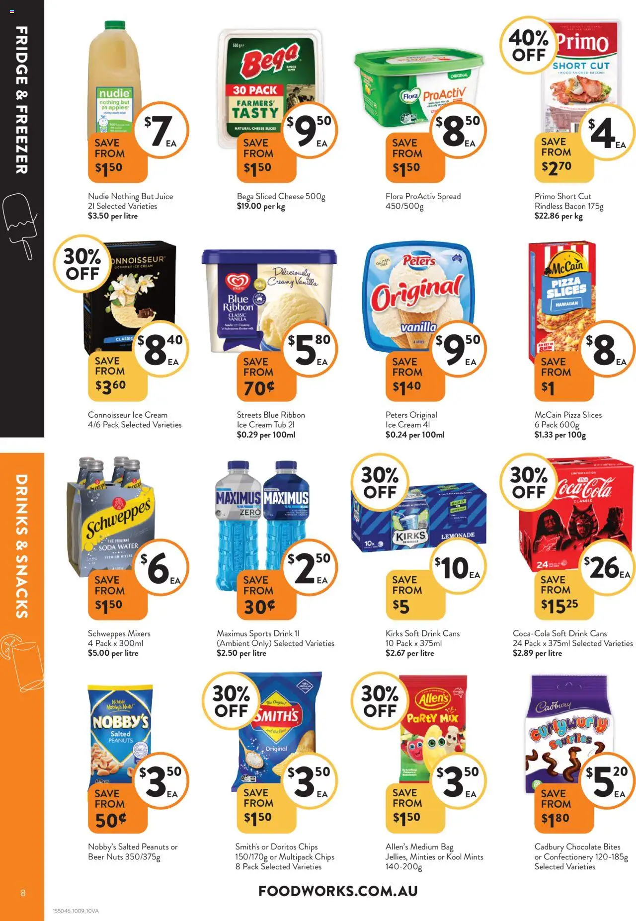 Foodworks catalogue - valid from 10.09.2025 | Page: 8 | Products: Chocolate, Peanuts, Nuts, Fridge