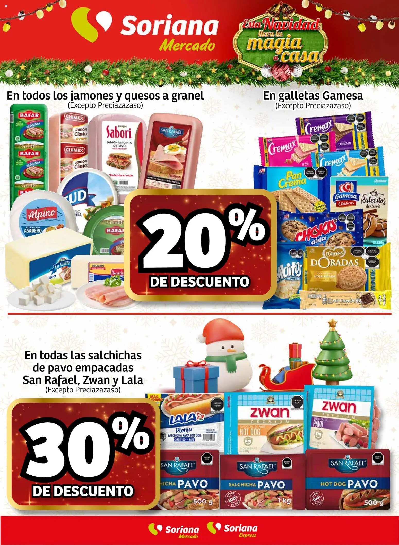 Nuevas ofertas de Soriana válidas en toda la República Mexicana desde el 04.12.2025. ¡Encuentra las mejores ofertas en Soriana - Fin de Semana Mercado: Ags, Nay, Jal, Qro, Col, Mich, Gto, Hgo, Tlax, Mor, Pue, Gro, Oax, Edo. de Mex, CDMX, Zac y SLP! | Página: 2