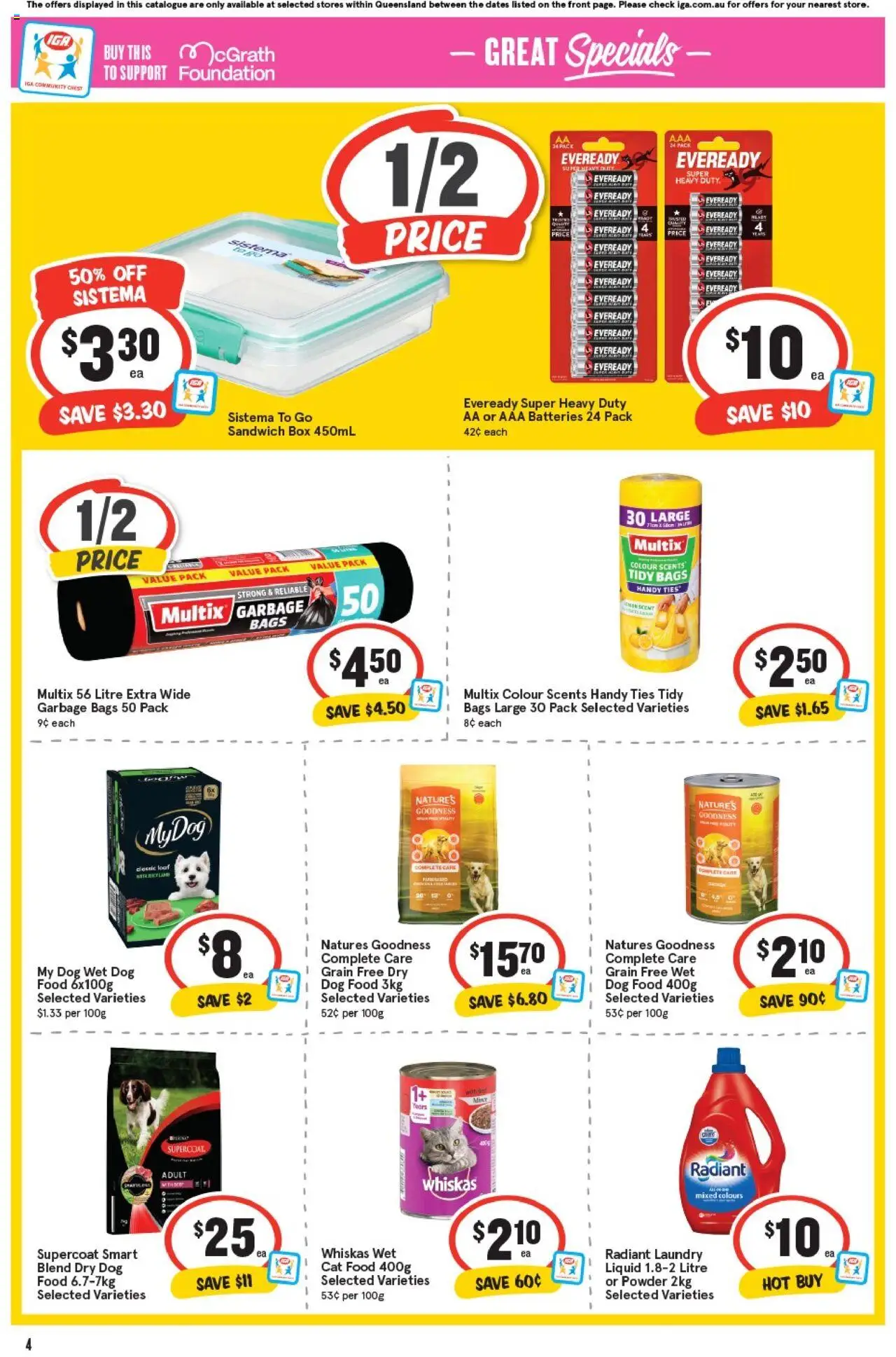 IGA catalogue - valid from 24.09.2025 | Page: 7 | Products: Box, Garbage bags, Foundation, Laundry