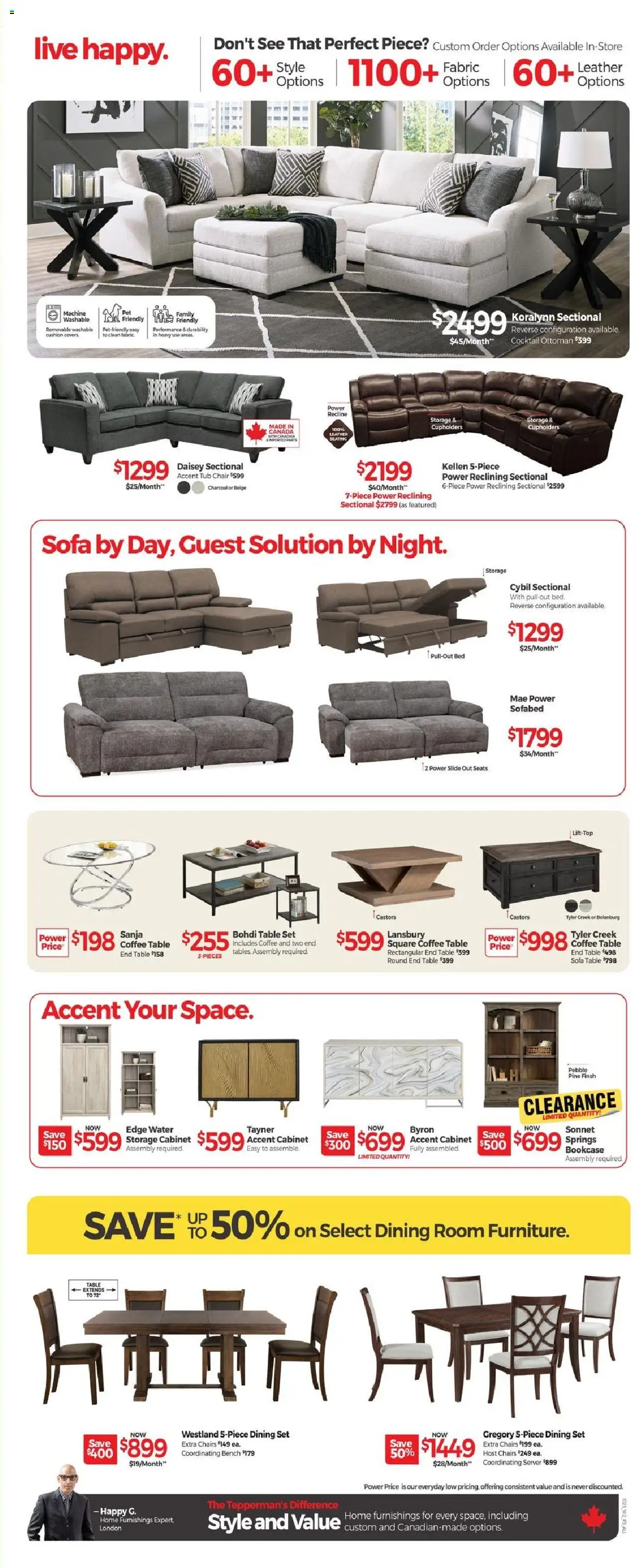 Tepperman's flyer valid from 09.10.2025 | Page: 4 | Products: Bed, Sofa, Table, Coffee