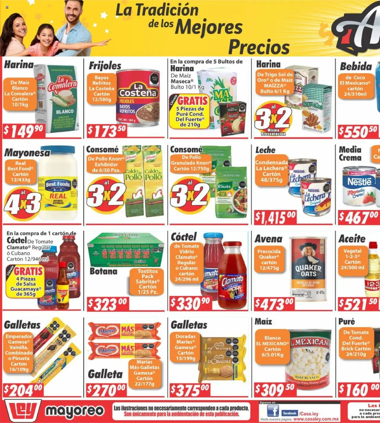 Nuevas ofertas de Casa Ley válidas en toda la República Mexicana desde el 15.09.2025. ¡Encuentra las mejores ofertas en Casa Ley - Folleto Mayoreo! | Página: 5 | Productos: Harina, Tomate, Leche, Galletas
