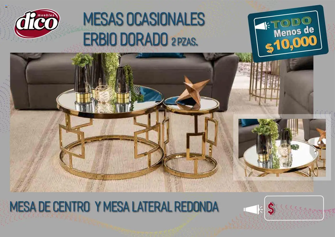 Nuevas ofertas de Muebles Dico válidas en toda la República Mexicana desde el 25.09.2025. ¡Encuentra las mejores ofertas en Muebles Dico - Catálogo TODO menos de 10000! | Página: 50 | Productos: Mesa de centro, Mesa