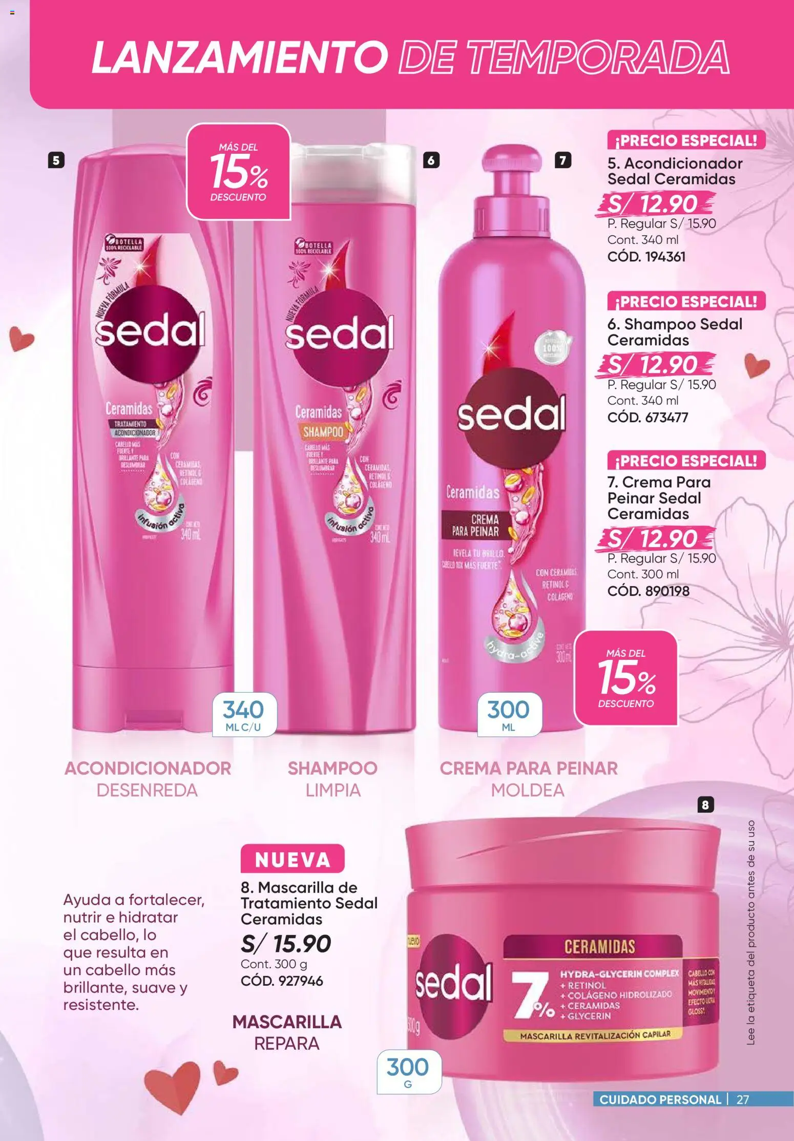 Catálogo Azzorti válido desde 07.01.2026 | Página: 27 | Productos: Shampoo, Acondicionador, Crema