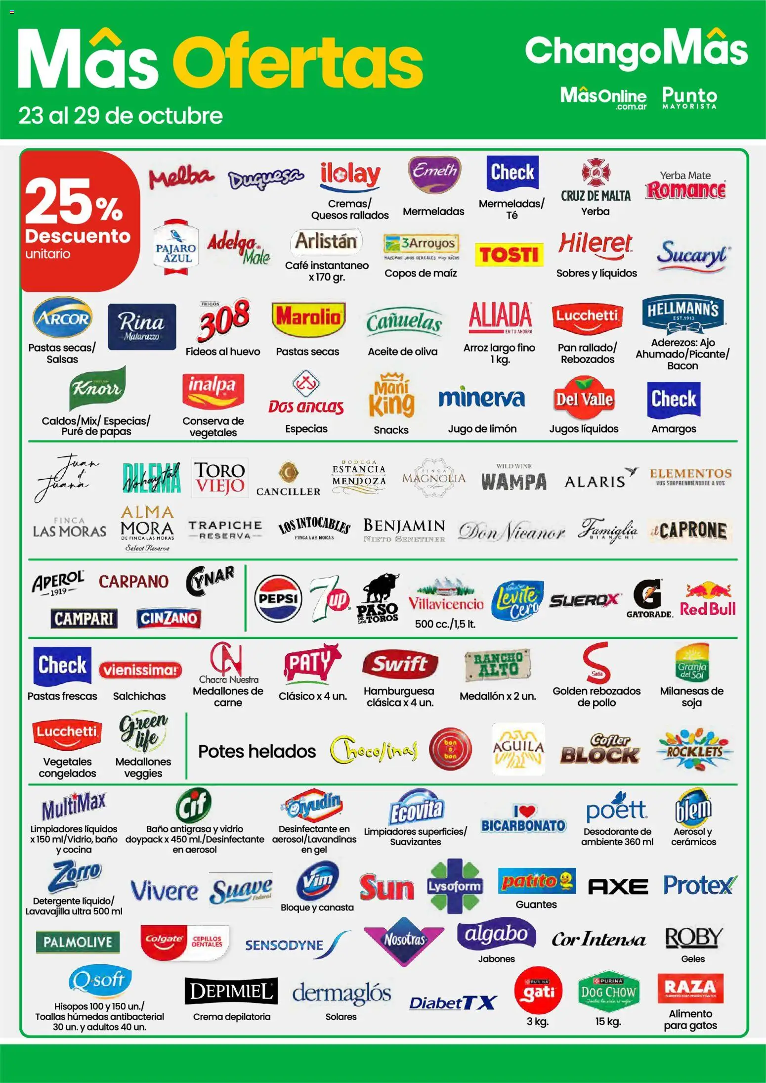Punto Mayorista catálogo │ válido desde el 23.10.2025 | Página: 6 | Productos: Antigrasa, Desodorante, Pan, Fideos