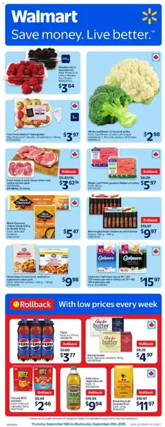 Preview of Walmart weekly flyer from shop Walmart valid from 18.09.2025