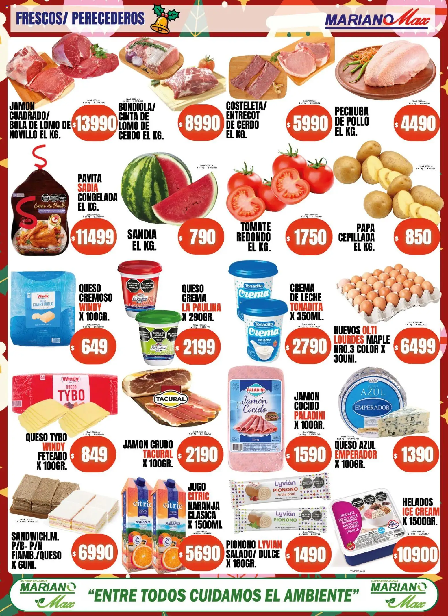 Mariano Max - Catálogo │ válido desde el 15.12.2025 | Página: 4 | Productos: Pollo, Jamón crudo, Sandía, Tomate