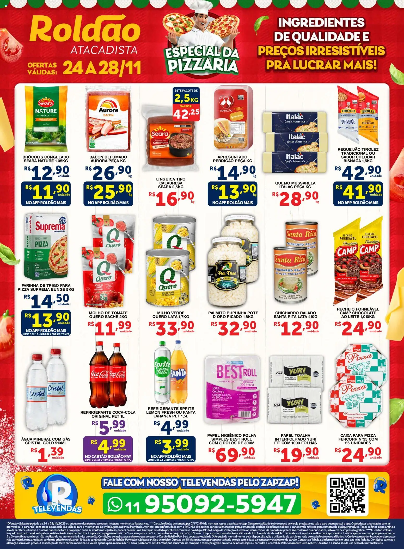 Roldão Folheto - válido de 24.11.2025 | Página: 1 | Produtos: Farinha de trigo, Leite, Queijo, Cheddar