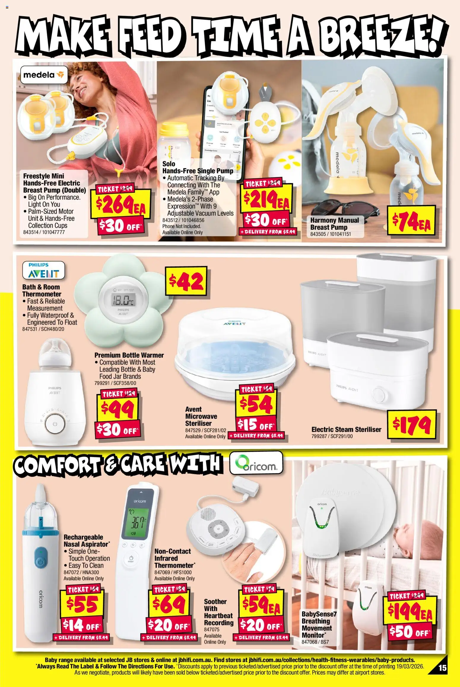 JB Hi-Fi catalogue - valid from 02.04.2026 | Page: 15 | Products: Bath, Bottle warmer, Microwave, Breast pump