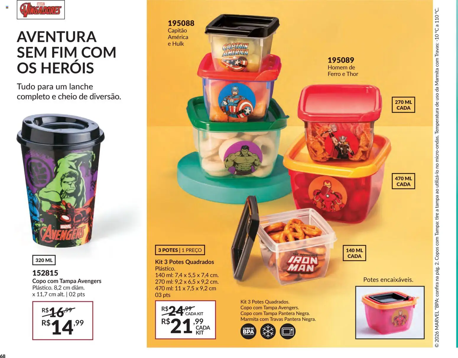 Avon Folheto - válido de 15.01.2026 | Página: 68 | Produtos: Ferro, Potes, Copos