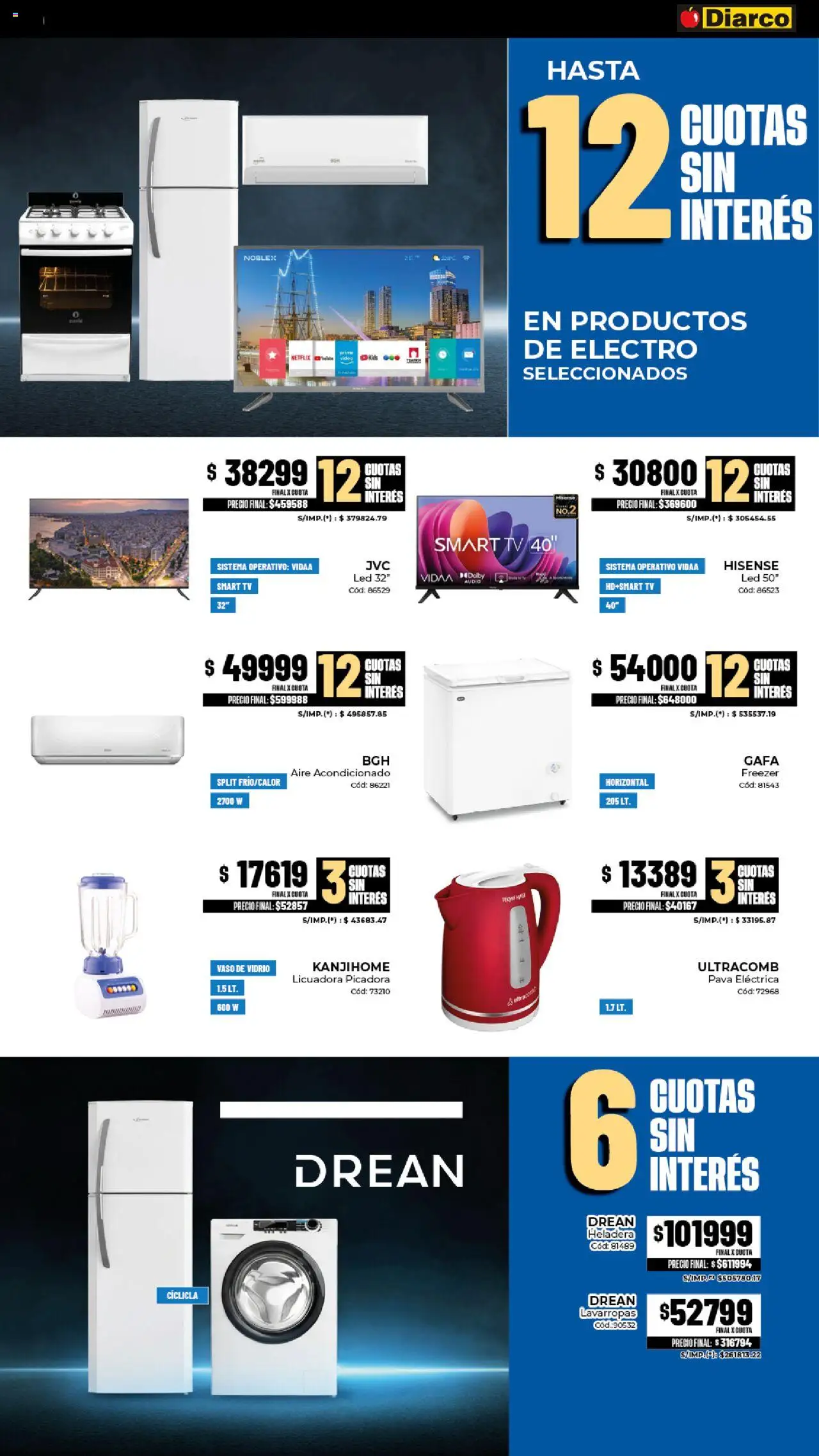 Diarco - Ofertas Gba │ válido desde el 29.09.2025 | Página: 20 | Productos: Video, Aire acondicionado, Pava, Pava eléctrica