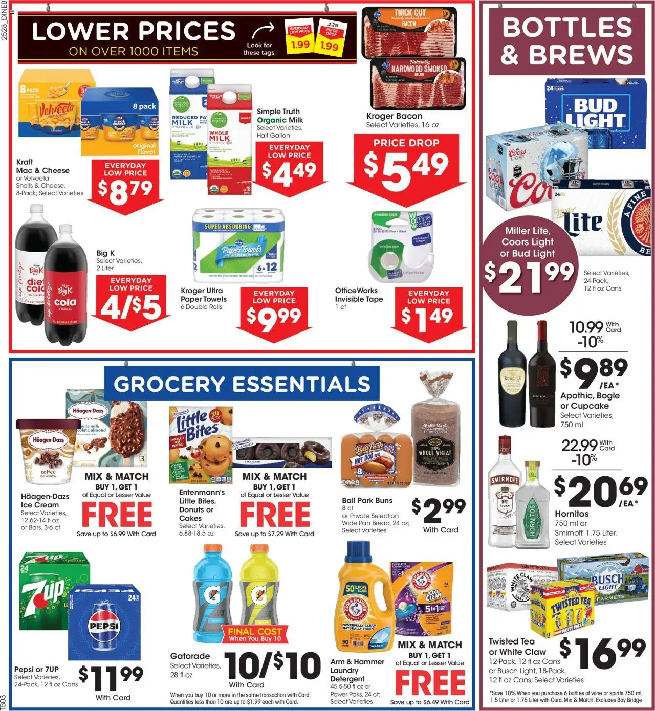Baker's Weekly Ad - valid from 13.08.2025 | Page: 4 | Products: Milk, Bread, Wine, Ice cream