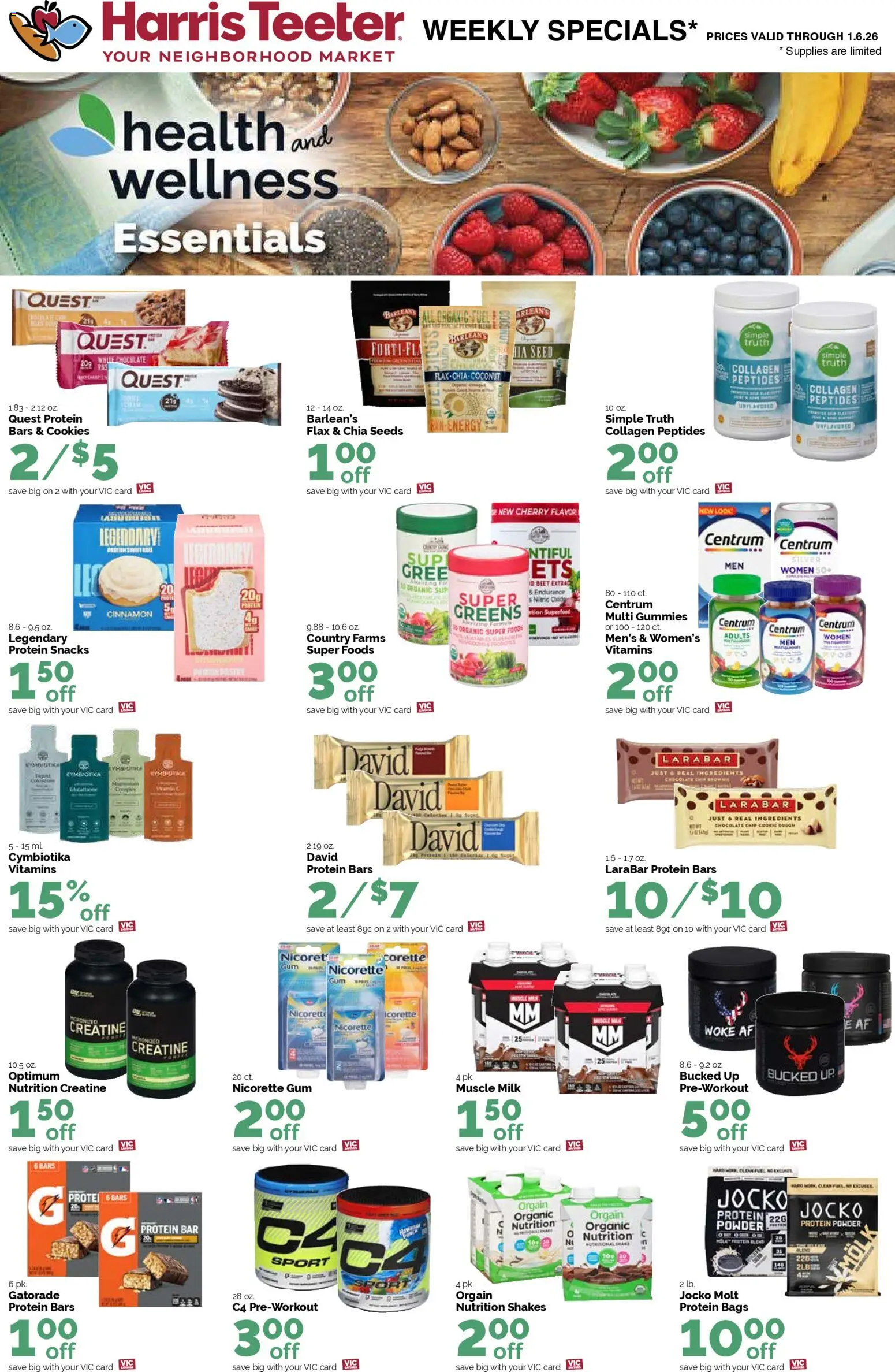 Harris Teeter Weekly Ad - SC - valid from 31.12.2025 | Page: 14 | Products: Powder, Chocolate, Beet, Chocolate Chip