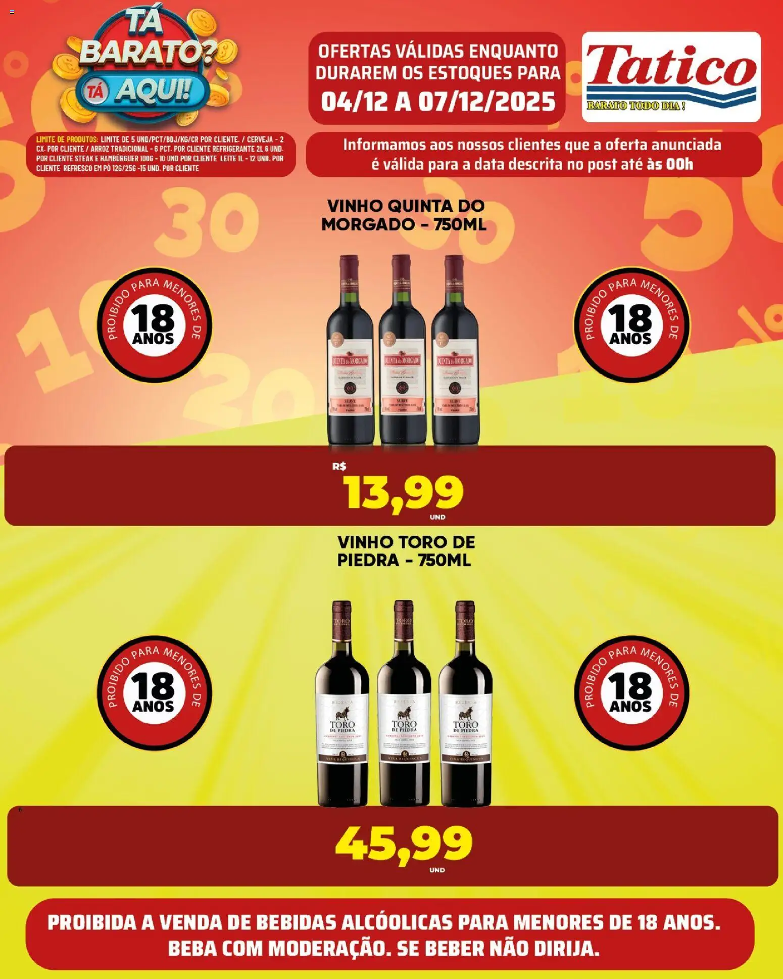 Tatico Folheto - válido de 05.12.2025 | Página: 25 | Produtos: Refresco, Vinho, Cerveja, Hambúrguer