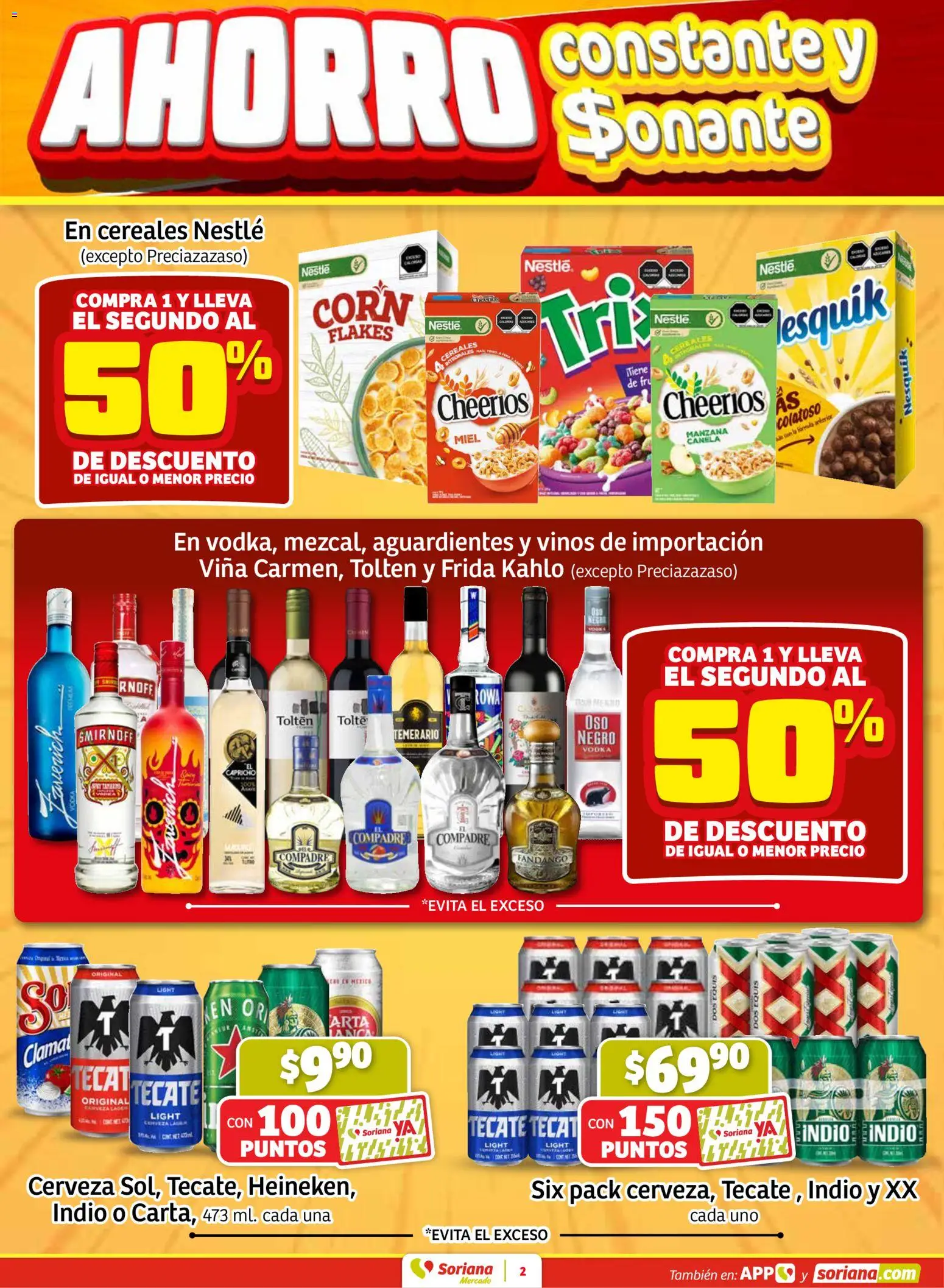 Nuevas ofertas de Soriana Fin de Semana Mercado: Tamaulipas válidas en toda la República Mexicana desde el 19.03.2026. ¡Encuentra las mejores ofertas en Soriana Fin de Semana Mercado: Tamaulipas! | Página: 2 | Productos: Manzana, Cerveza, Cereales, Vodka