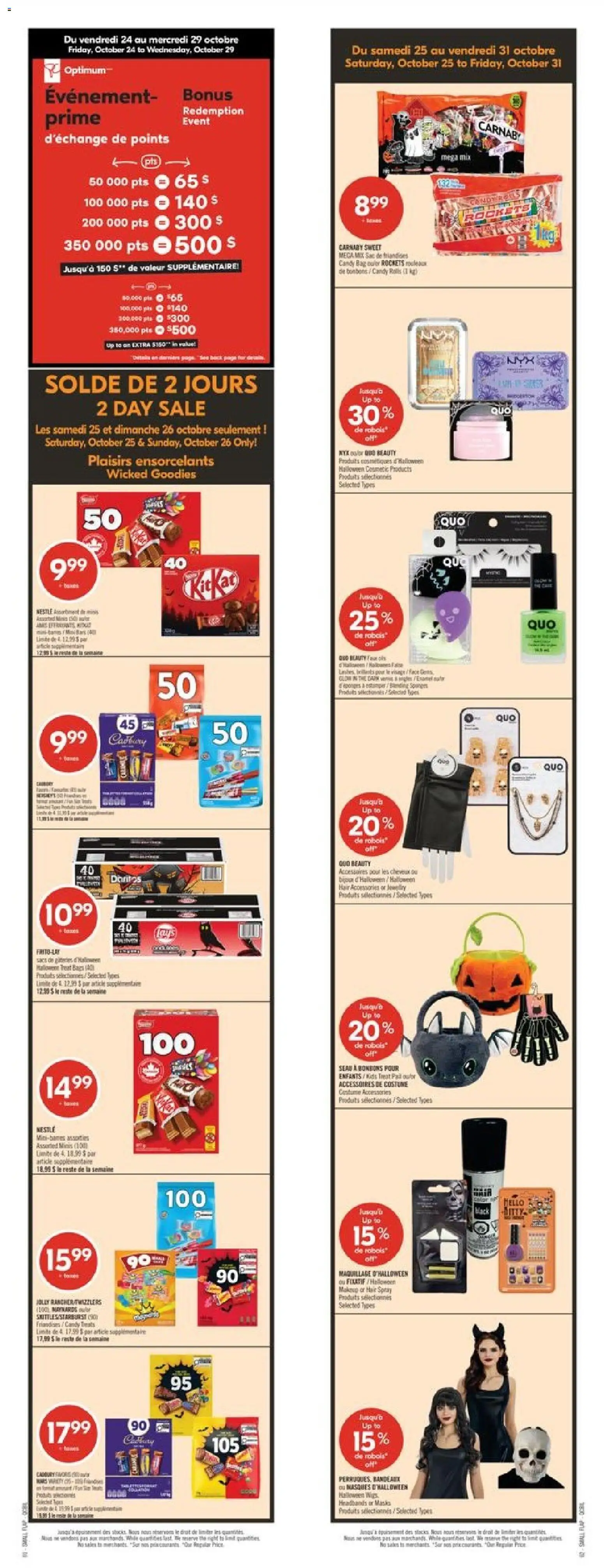 Pharmaprix flyer valid from 25.10.2025 | Page: 1 | Products: Bag, Hair spray, Chocolate