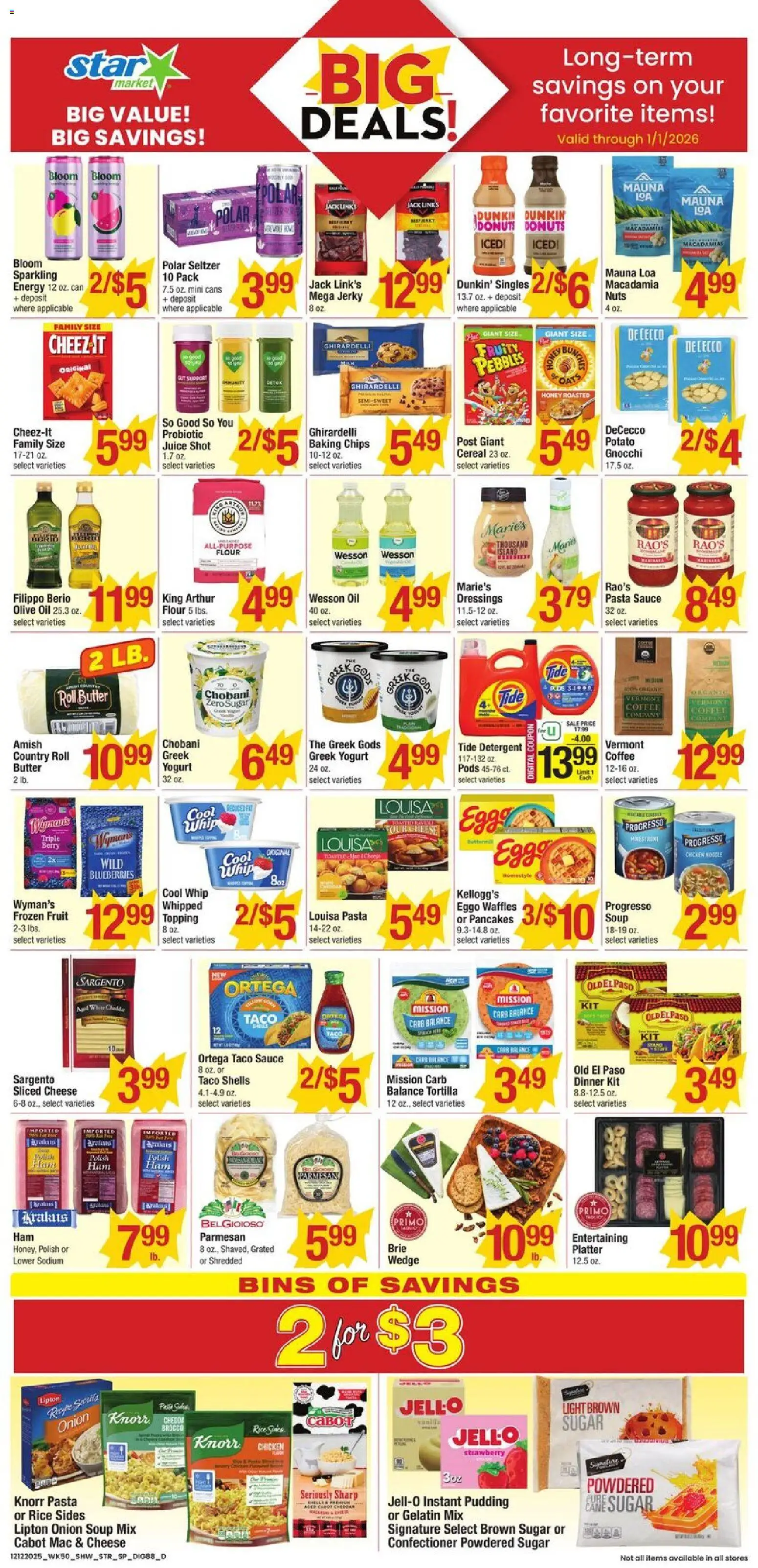 Star Market Weekly Ad - valid from 12.12.2025 | Page: 6 | Products: Cheese, Yogurt, Detergent, Sugar