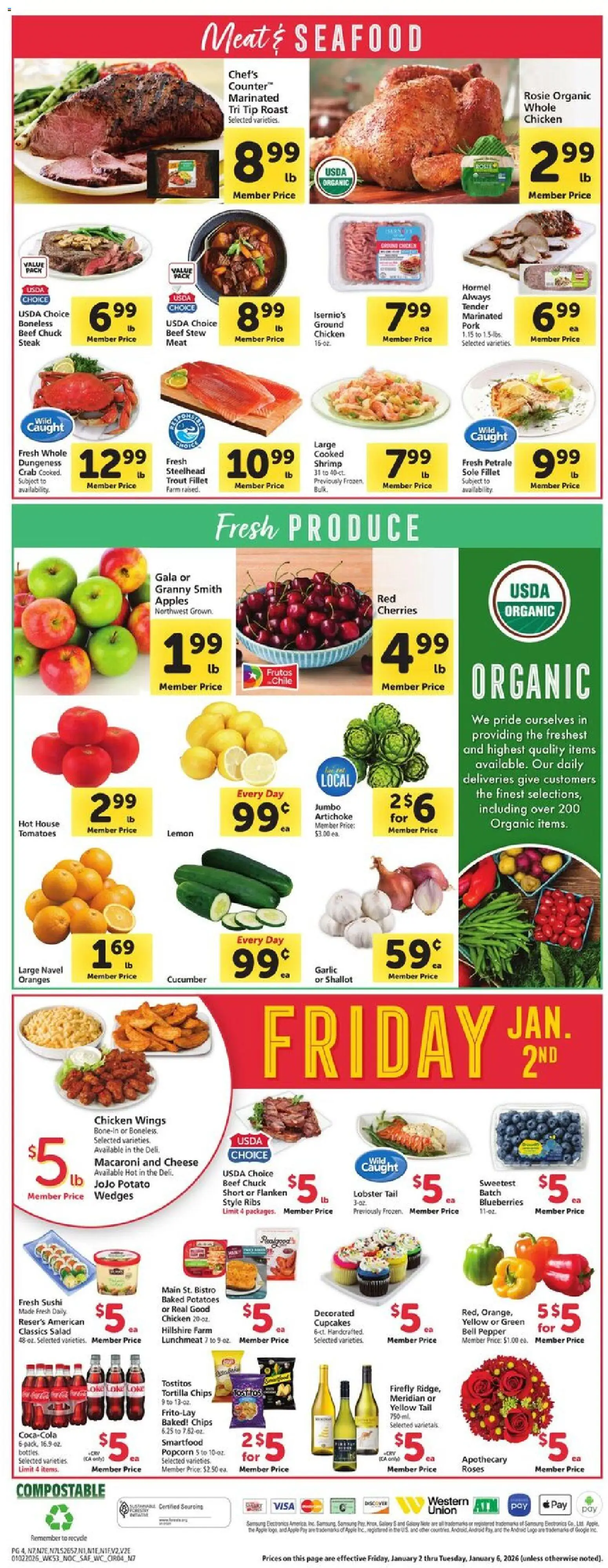 Safeway Weekly Ad - valid from 02.01.2026 | Page: 4 | Products: Cheese, Salad, Pepper, Garlic