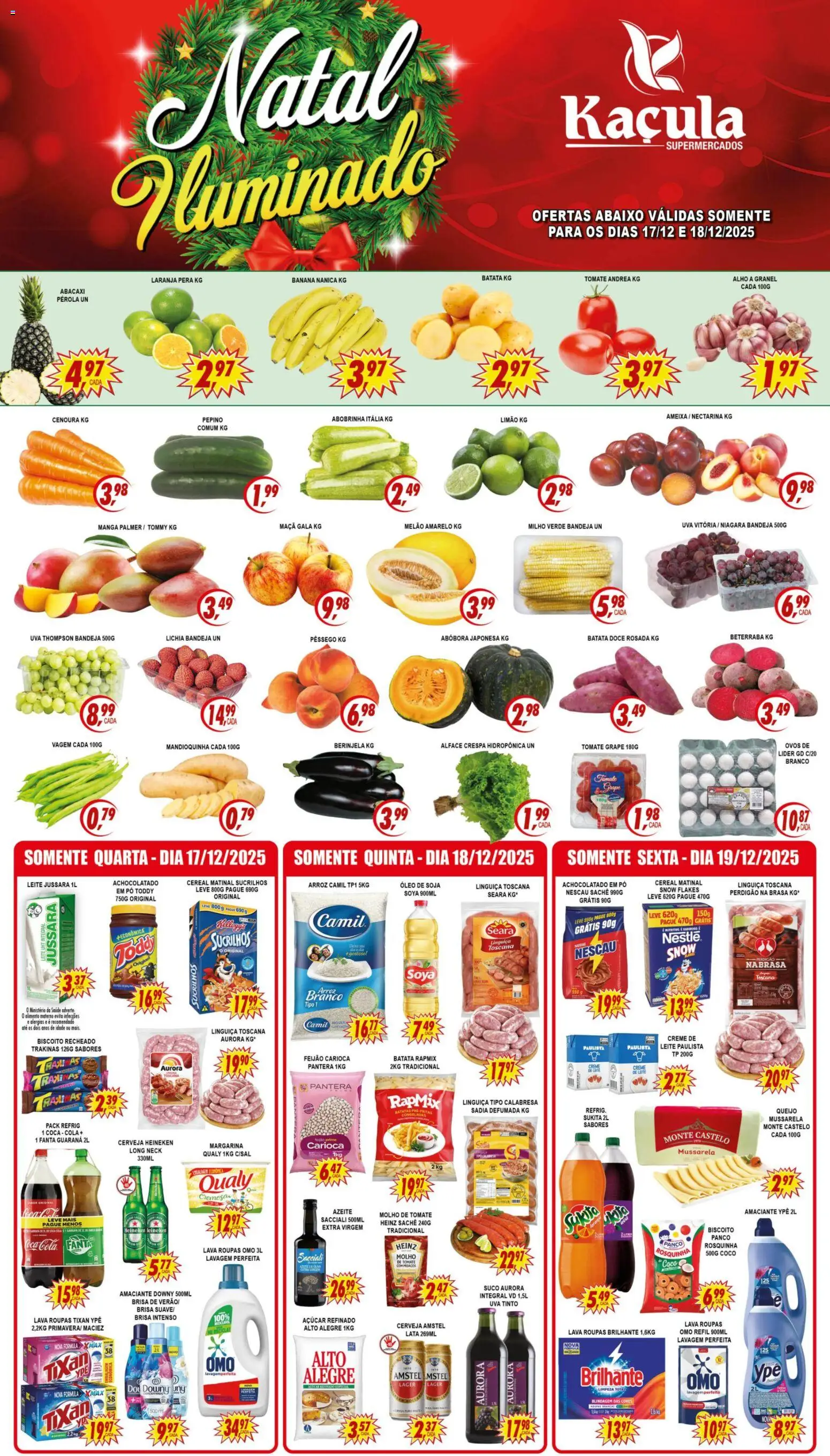 Kaçula Folheto - válido de 17.12.2025 | Página: 1 | Produtos: Vagem, Ovos, Azeite, Amaciante