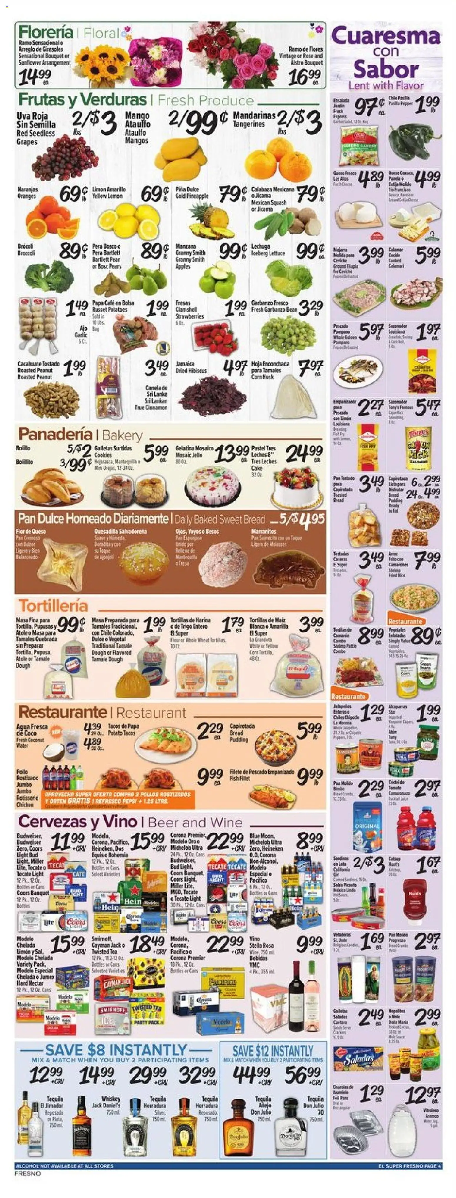El Super Weekly Ad - CA - valid from 25.03.2026 | Page: 4 | Products: Rice, Cookies, Whiskey, Lemon