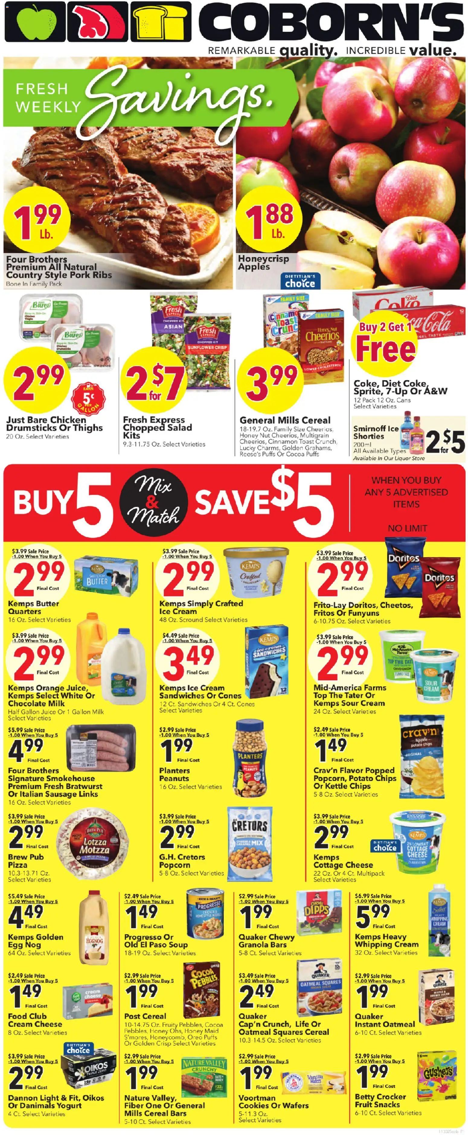 Coborn's Weekly Ad - valid from 03.12.2025 | Page: 1 | Products: Yogurt, Chocolate, Pizza, Cottage cheese