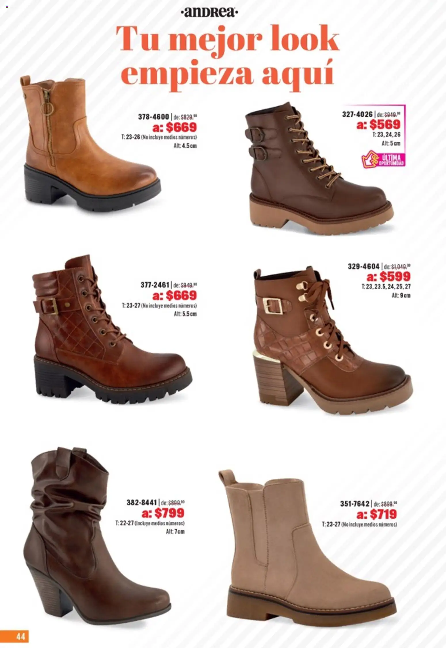 Nuevas ofertas de Andrea válidas en toda la República Mexicana desde el 05.04.2026. ¡Encuentra las mejores ofertas en Andrea catálogo Outlet! | Página: 44