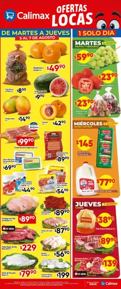 Vista previa de Calimax - Folleto Martes a Jueves, nuevo folleto de la tienda, válido en México a partir del 05.08.2025