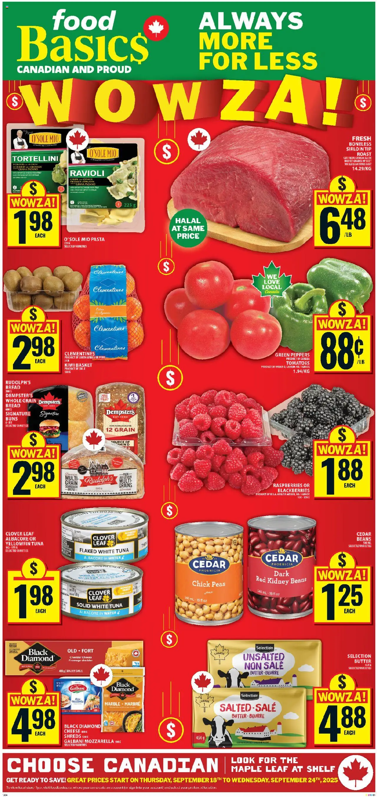 Food Basics flyer valid from 18.09.2025 | Page: 1