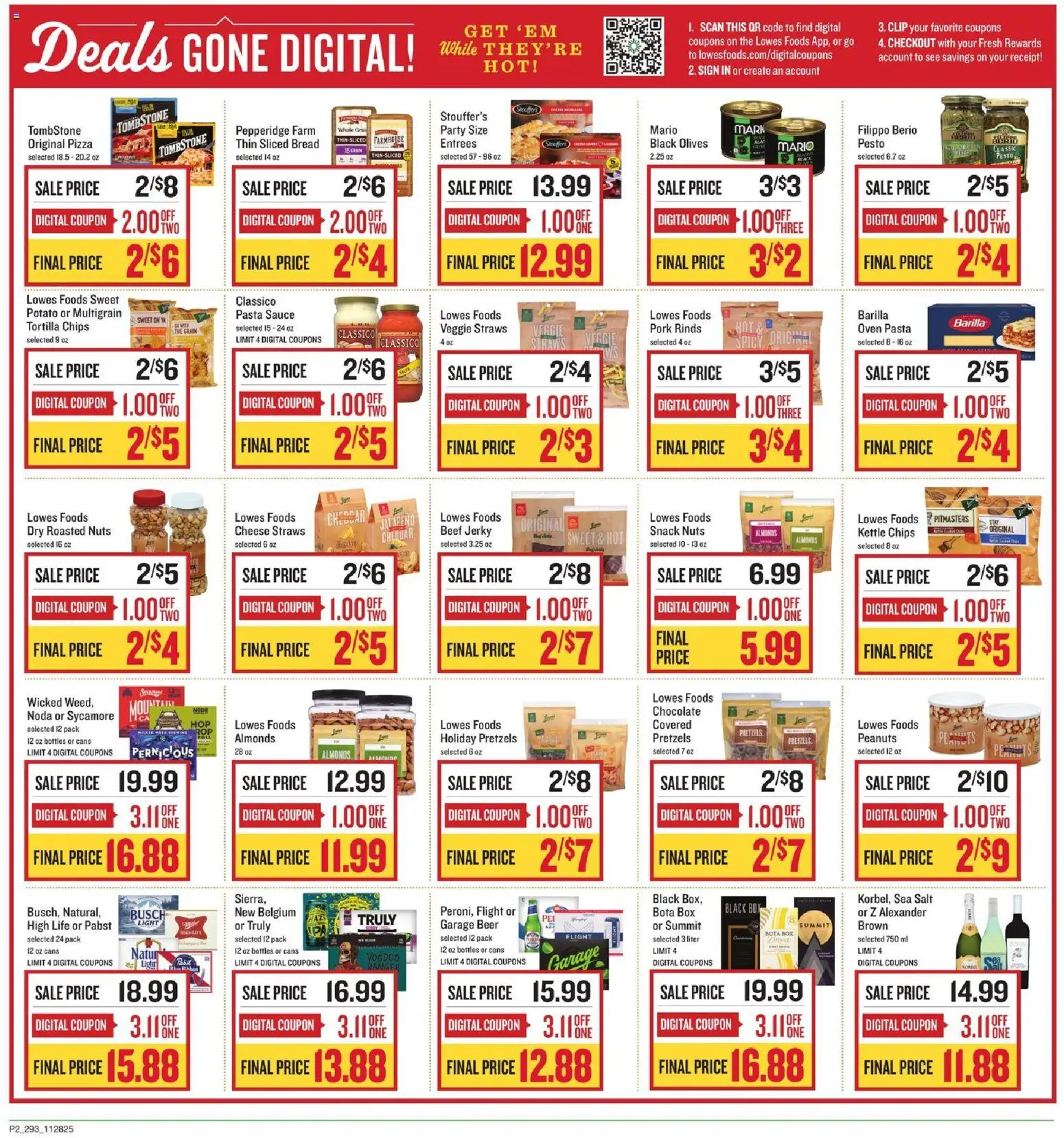 Lowes Foods Weekly Ad - SC - valid from 28.11.2025 | Page: 2 | Products: Cheese, Chips, Nuts, Salt